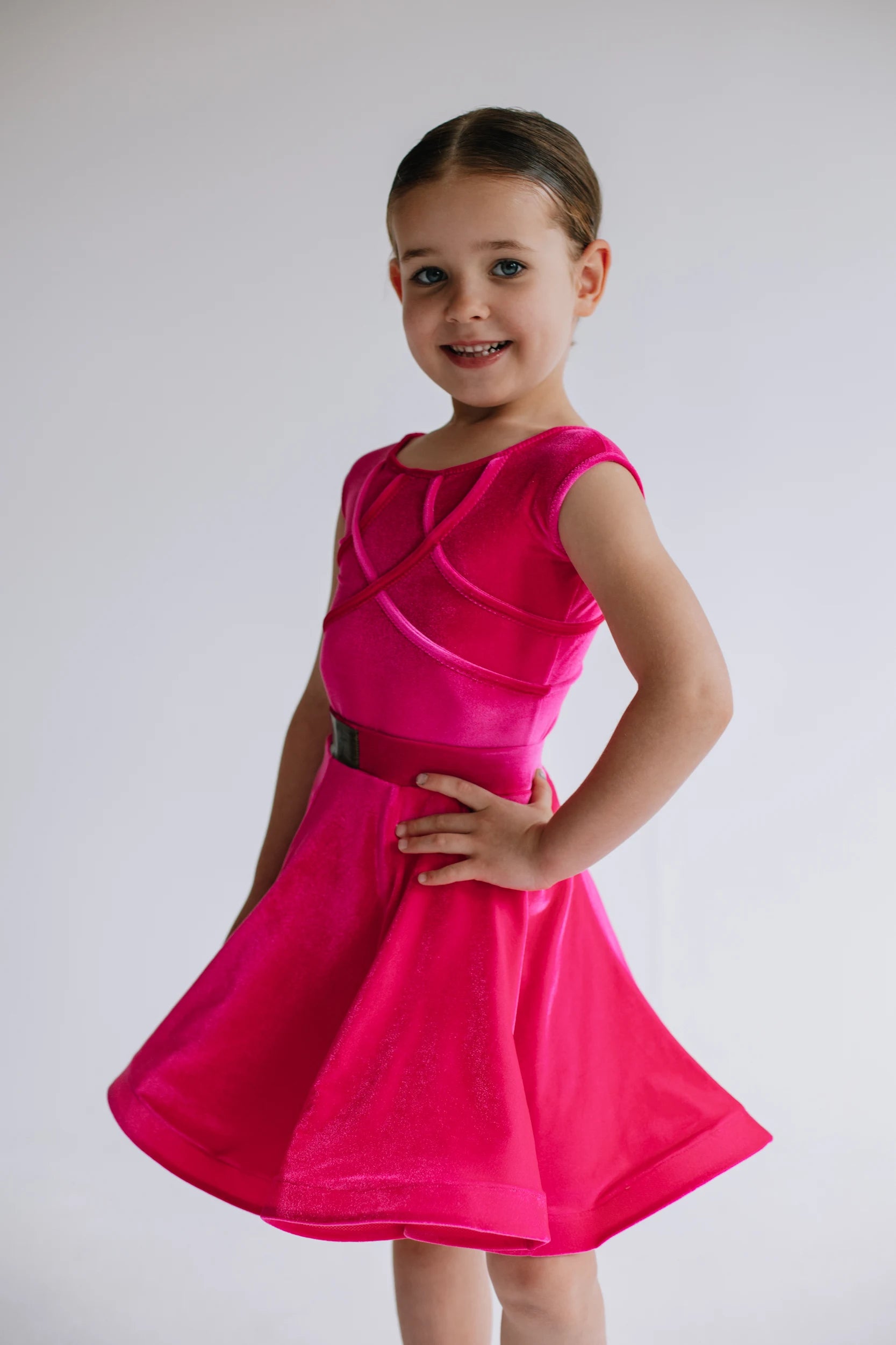 Kinder Latein Tanzkleid „Fuchsia Grace“ – Pink