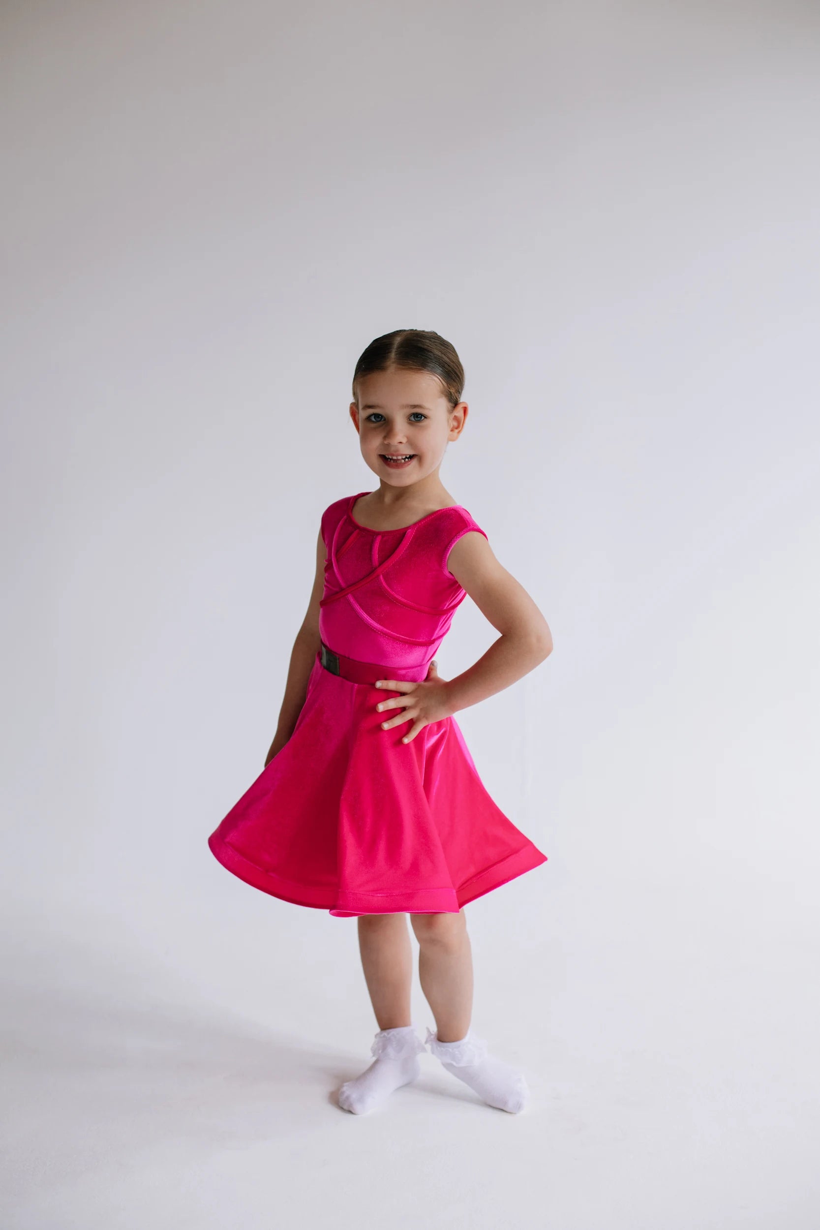 Kinder Latein Tanzkleid „Fuchsia Grace“ – Pink