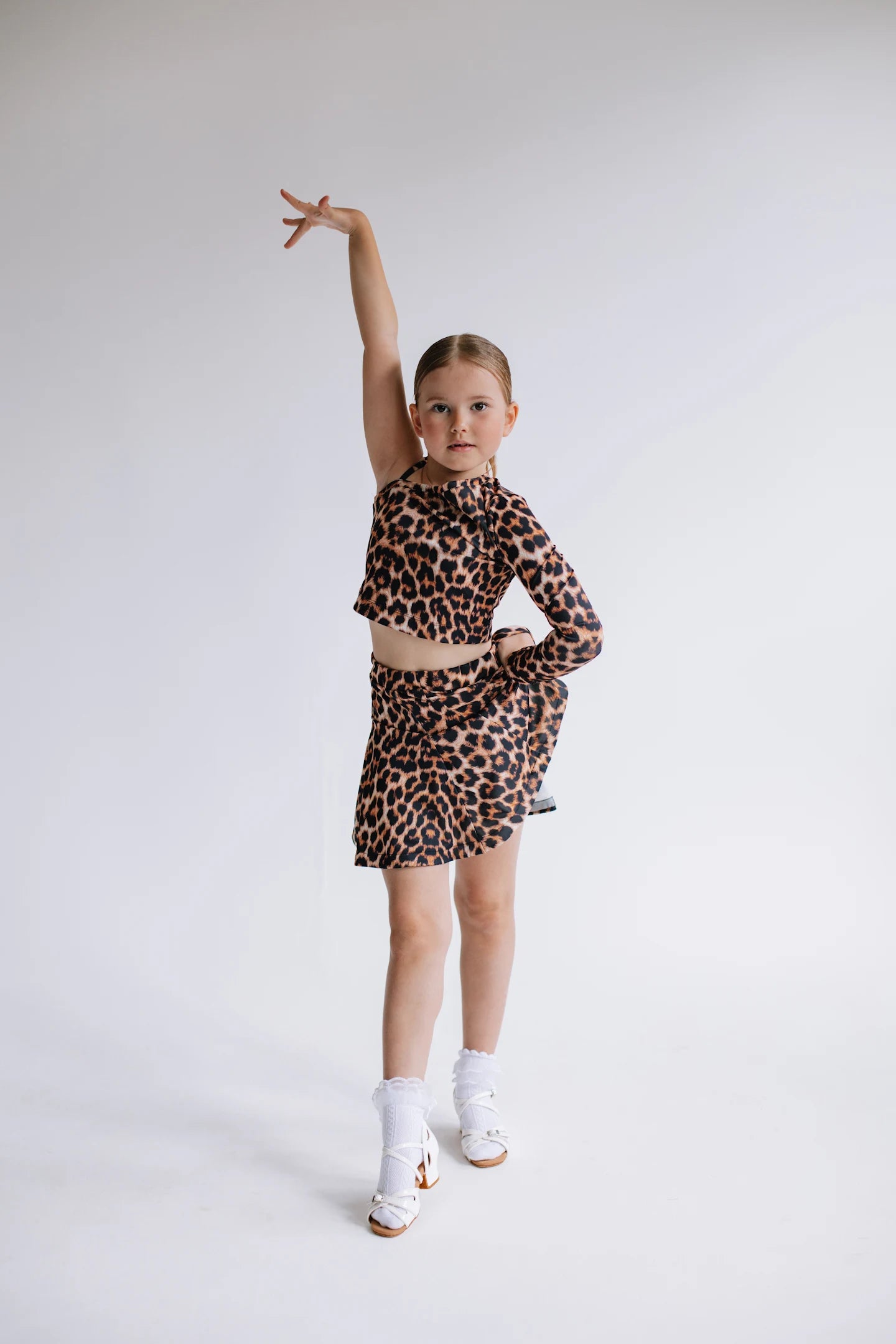 Kinder Latein Tanzoutfit „Wild Spirit“ – Leopardenmuster